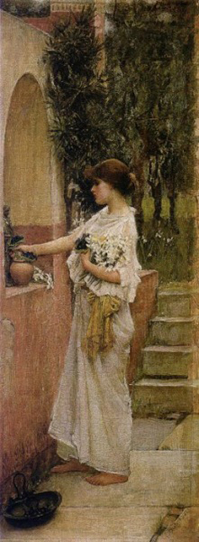 A Roman Offering John William Waterhouse